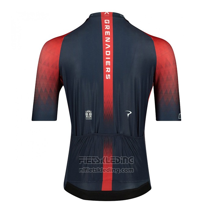 2022 Fietskleding Ineos Grenadiers Rood Blauw Korte Mouwen en Koersbroek